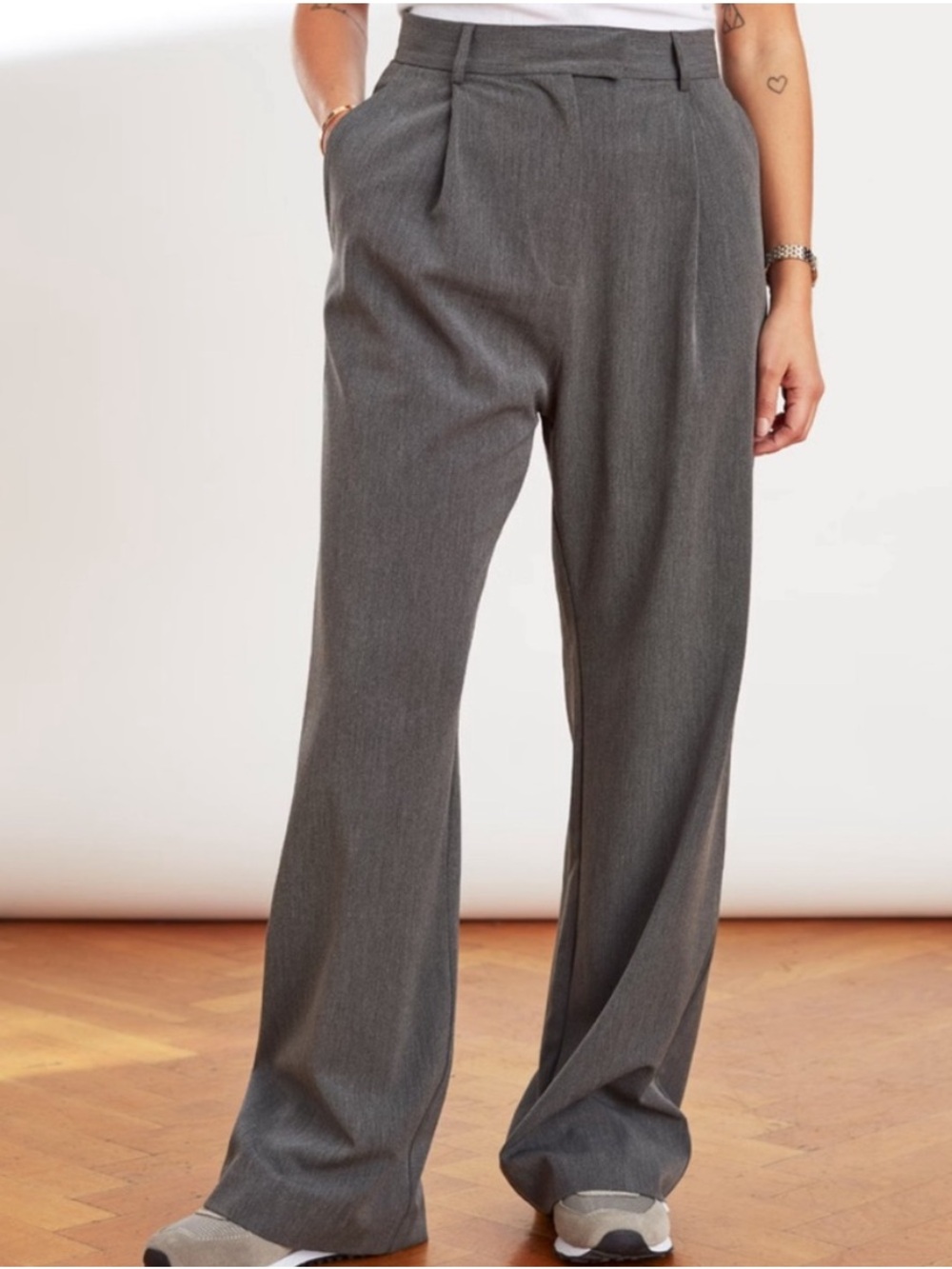 Djerf Avenue Favorite Pants Trouser Grey Large